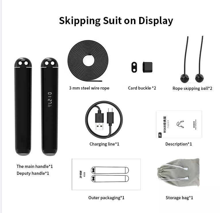 Smart Jump Rope con logo APP Custom Digital Jump Rope Fitness Velocità Conteggio calorie