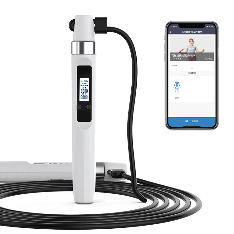 Regolabile caricato filo d'acciaio di supporto salto corda Smart Sport Home Fitness Counter