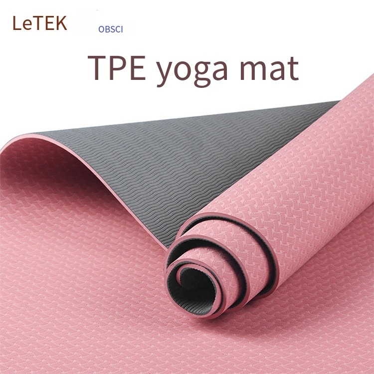 Urich Anti Slip Leggero TPE Yoga Mat 173cm Rosa Mat Esercizio per Yoga e Pilates