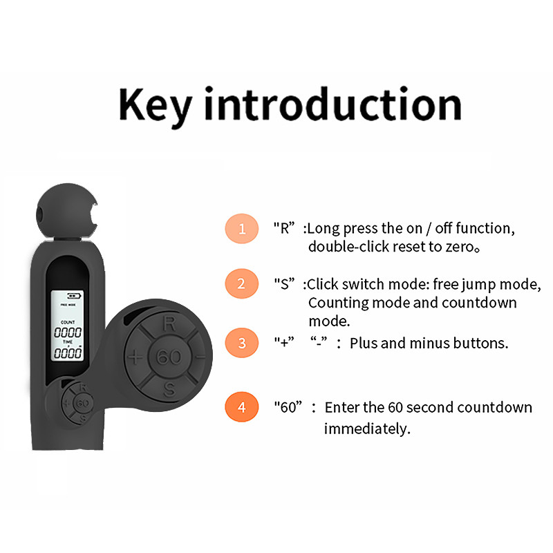 Cancelliere la corda per bruciare i grassi Sport professionale Conteggio elettronico intelligente Salto a corda Non Bluetooth