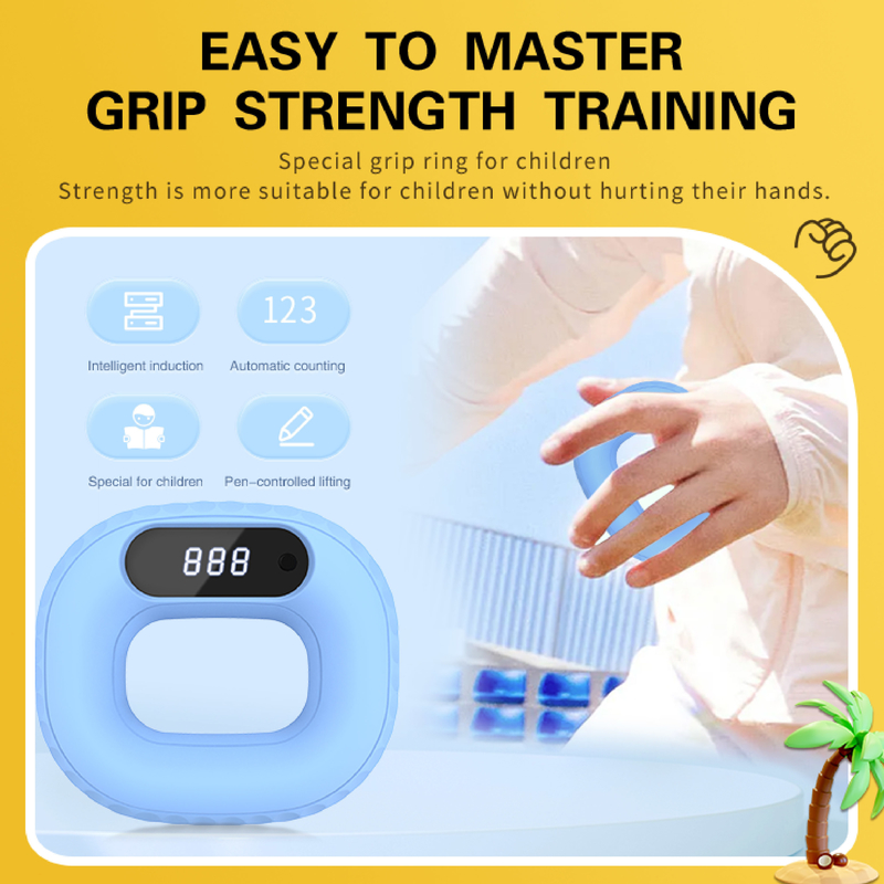 Grippo fitness multifunzionale allenamento Finger Strength Grip Wrist Strength Anello di conteggio elettronico ricaricabile